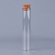 Empty Glass Bottles, with Cork Stopper, Wishing Bottle, Clear, 2x10.75cm, Capacity: about 25ml(0.84 fl. oz), Bottleneck: 19mm in diameter(AJEW-WH0040-01A)