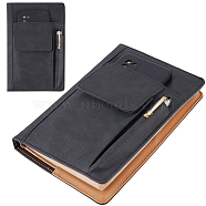 PU Leather Book Cover, Notebook Wraps, Rectangle, Black, 217x155x19mm(AJEW-WH20010-24A)