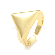Rack Plating Brass Open Cuff Rings, Long-Lasting Plated, Lead Free & Cadmium Free, Real 18K Gold Plated, Inner Diameter: 18mm(RJEW-Q784-14G)