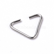 304 Stainless Steel Triangle Rings, Buckle Clasps, for Webbing, Strapping Bags, Garment Accessories Findings, Triangle Clasps, Long-Lasting Plated, Stainless Steel Color, 14x10.5x1mm(STAS-WH0023-77B)