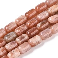 Natural Sunstone Beads Strands, Column, 9~9.5x6mm, Hole: 0.9~1mm, about 42~43pcs/strand, 15.24~15.8''(38.7~39.5cm)(G-G980-28)