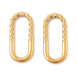 304 Stainless Steel Linking Rings, Twisted Oval, Golden, 22x10x2.5mm, Inner Diameter: 17.5x6mm(STAS-K254-06C-G)