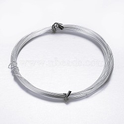 Round Aluminum Wire, Bendable Metal Craft Wire, for DIY Arts and Craft Projects, Gainsboro, 20 Gauge, 0.8mm, 5m/roll(16.4 Feet/roll)(AW-D009-0.8mm-5m-21)