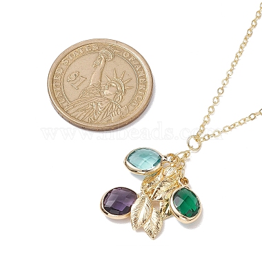 Stainless Steel and Glass Pendant Necklaces(NJEW-JN04701-02)-4