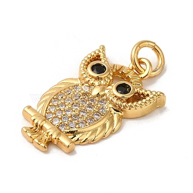 Rack Plating Brass Micro Pave Cubic Zirconia Pendants(KK-K377-41G)-2