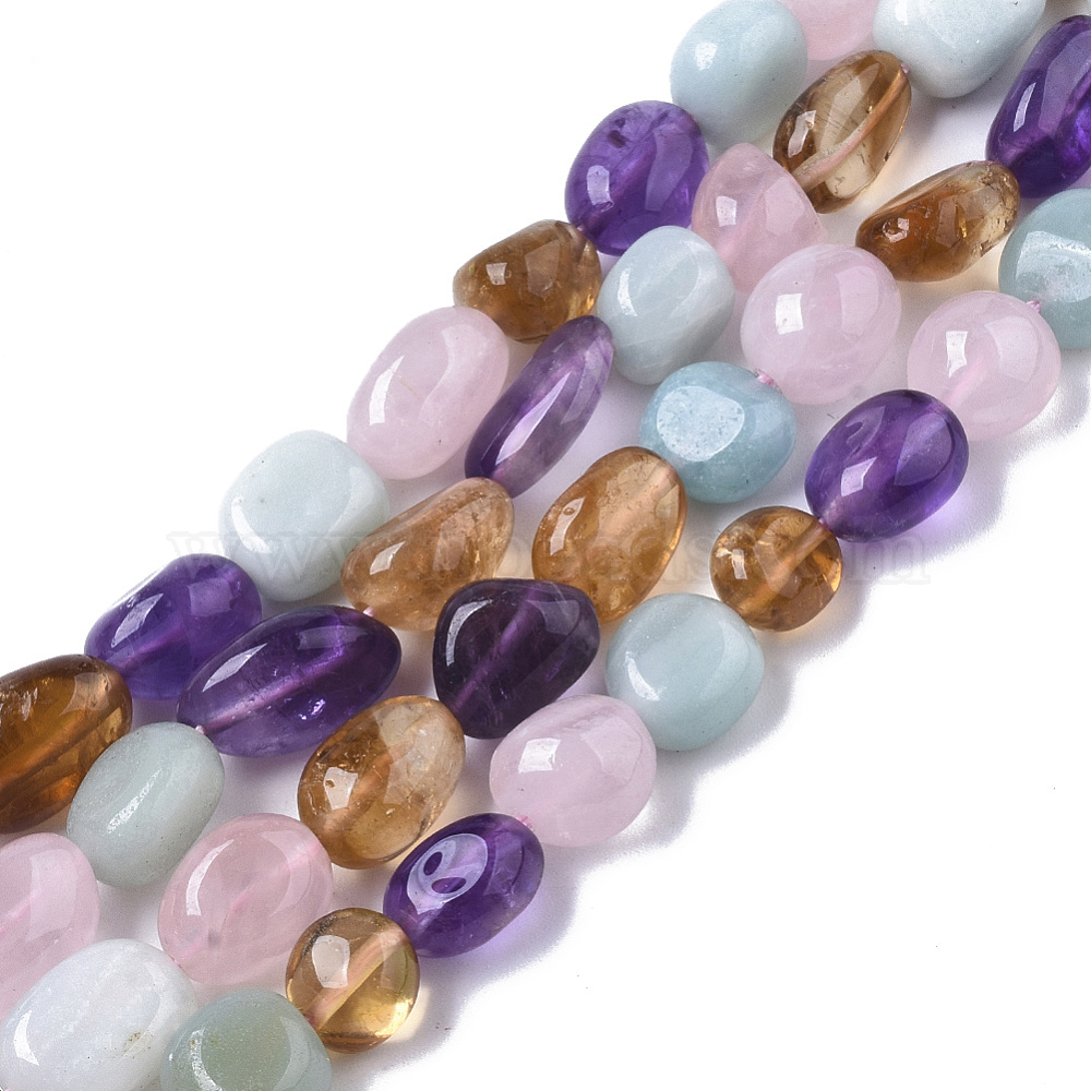 Nugget Beads Prehnite Clear Quartz Beads for Jewelry Making Carnelian 8-12mm, 16 Strand Rose Quartz Amethyst Natural Mixed Gemstone