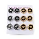 6 Pair 2 Color Bees Acrylic Stud Earrings(EJEW-A024-07)-1