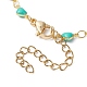 Real 18K Gold Plated Brass Enamel Heart Link Chain Bracelets(BJEW-JB09841)-3
