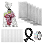 304 Stainless Steel Mesh Bag Plant Protection Insect Proof Mesh Bag, with Plastic Plant Labels, PET Plastic Adhesive Tapes and Nylon Cable Ties, Stainless Steel Color, 295~300x160x1mm(AJEW-WA0003-62)