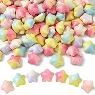 Gradient Color Opaque Resin Cabochons, Macaron Color Star, Mixed Color, 15.5~16x16~16.5x8.5mm, 100pcs/bag(RESI-CJ0003-66)