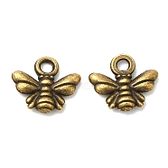 Tibetan Style Alloy Charms, Bees, Cadmium Free & Lead Free, Antique Bronze, 9.5x11x2mm, Hole: 1.5mm, about 2380pcs/1000g(TIBE-Q050-73AB-LF)