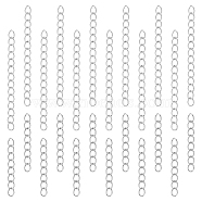 100Pcs 2 Style 304 Stainless Steel Curb Chain Extender, End Chains, Stainless Steel Color, 25~53x3~4mm, 50Pcs/style(STAS-UN0038-14P)