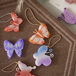 Butterfly DIY Keychain Pendant Silicone Molds, for UV Resin, Epoxy Resin Craft Making, White, 115x95x6mm(DIY-Q037-18B)