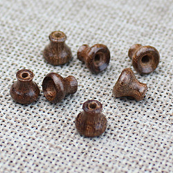 Wood Beads, Gourd, Coconut Brown, 7x6mm, Hole: 2mm(WOOD-H106-20A-03)