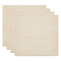 Self-adhesive MDF Boards, Photo Frame Accessories, for Craft Projects, Signs, DIY Projects, Square, Light Yellow, 20x20x0.3cm(TOOL-WH0136-86A)