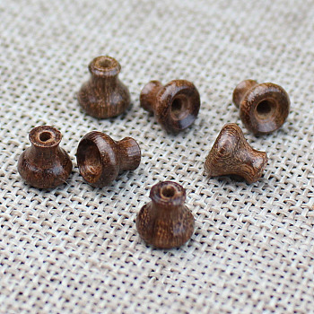 Wood Beads, Gourd, Coconut Brown, 7x6mm, Hole: 2mm