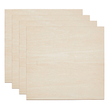Self-adhesive MDF Boards, Photo Frame Accessories, for Craft Projects, Signs, DIY Projects, Square, Light Yellow, 20x20x0.3cm
