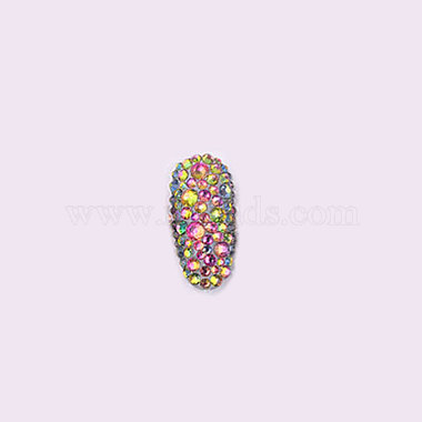 Mixed Color Half Round Glass Rhinestone Cabochons