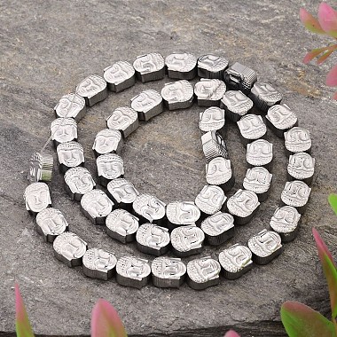 Electroplated Buddha Non-magnetic Synthetic Hematite Bead Strands(G-E295-12)-3