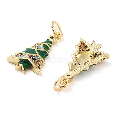 Christmas Theme Rack Plating Brass Pendants(KK-M280-11E-G)-2