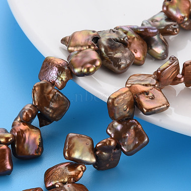 Naturales keshi abalorios de perlas hebras(PEAR-S021-075C-03)-4