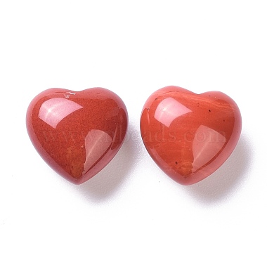 Natural Red Jasper Heart Love Stone(G-F708-01)-2