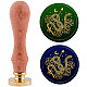 Brass Wax Seal Stamp with Handle(AJEW-WH0184-0531)-1