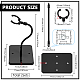 Assembled Rectangle PS Plastic Action Figure Display Stands with Adjustable Iron Support Arm(ODIS-WH0100-12A)-2