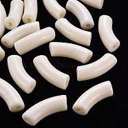 Opaque Acrylic Beads, Curved Tube, Old Lace, 36x13.5x11.5mm, Hole: 4mm, about 133pcs/500g(MACR-S372-001B-S019)