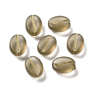 Frosted Acrylic Beads, Oval, Gold, 10.5x8x5mm, Hole: 1.4mm, about: 1900pcs/500g(OACR-Z005-08A)