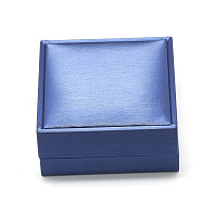 Plastic Bracelet Boxes, with Velvet, Square, Royal Blue, 9.1x9.1x4.5cm(OBOX-Q014-36)
