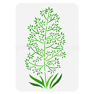 Plastic Drawing Painting Stencils Templates, for Painting on Scrapbook Fabric Tiles Floor Furniture Wood, Rectangle, Plants Pattern, 29.7x21cm(DIY-WH0396-0104)