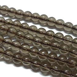 Synthetic Smoky Quartz Beads Strands, Round, 6mm, Hole: 0.8mm, about 67pcs/strand, 15.5 inch(X-G-C076-6mm-4A)