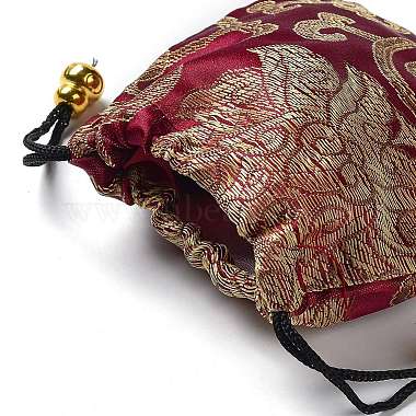 Chinese Style Silk Brocade Jewelry Packing Pouches(PAAG-PW0001-161P)-3