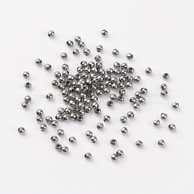 Gunmetal Round Iron Spacer Beads