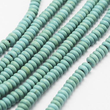 5mm Aqua Abacus Synthetic Turquoise Beads