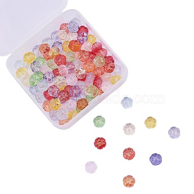 100Pcs 10 Colors Transparent Glass Beads(GLAA-CJ0001-46)-4