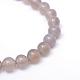 Round Natural Grey Agate Bead Strands(G-R345-6mm-07)-2