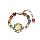 Tibetan Style Alloy Mixed Stone Watch Bracelets(BJEW-JB01754)-2