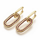 Brass Micro Pave Cubic Zirconia Dangle Hoop Earrings(X-EJEW-S208-070C)-2