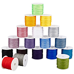 18 Rolls 18 Colors Chinlon Thread, Nylon Braided Cord, Chinese Knotting Cord for Jewelry Making Macrame Craft, Mixed Color, 1mm, about 25.15 Yards(23m)/Set, 1 roll/color(OCOR-PH0002-61)