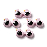 Opaque Resin Cabochons, Duck-shaped Glasses, Misty Rose, 16x30x8mm(DIY-K057-16)