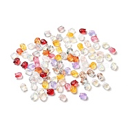 Transparent Glass Beads, Tulip Flower, Mixed Color, 12x10x7mm, Hole: 1.2mm(GLAA-O023-12)