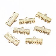 Rectangle Alloy Chandelier Components Links, Golden, 11x21x2mm, Hole: 1.5mm(PALLOY-J569-31G)