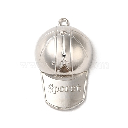 Alloy Pendant, Cadmium Free & Lead Free, Hat, Platinum, 57x34.5x16.5mm, Hole: 2.7mm(FIND-A038-29P)