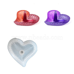 DIY Ring Display Tray Silicone Molds, Resin Casting Molds, Heart, 97x105x51mm(DIY-G086-06B)