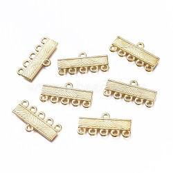 Rectangle Alloy Chandelier Components Links, Golden, 11x21x2mm, Hole: 1.5mm(PALLOY-J569-31G)