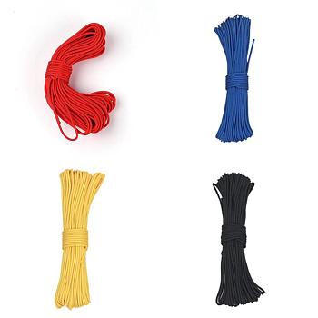 SUPERFINDINGS 12m 4 Colors Nylon D Loop Compound Bow Release Rope, Archery Bowstring Rope, Mixed Color, 2mm, 3m/color