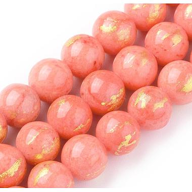 10mm OrangeRed Round Other Jade Beads