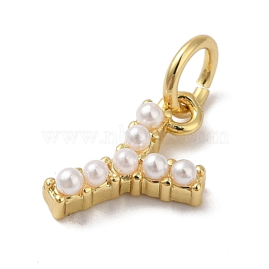 Rack Plating Brass with ABS Plastic Imitation Pearl Charms(KK-B092-30Y-G)-2